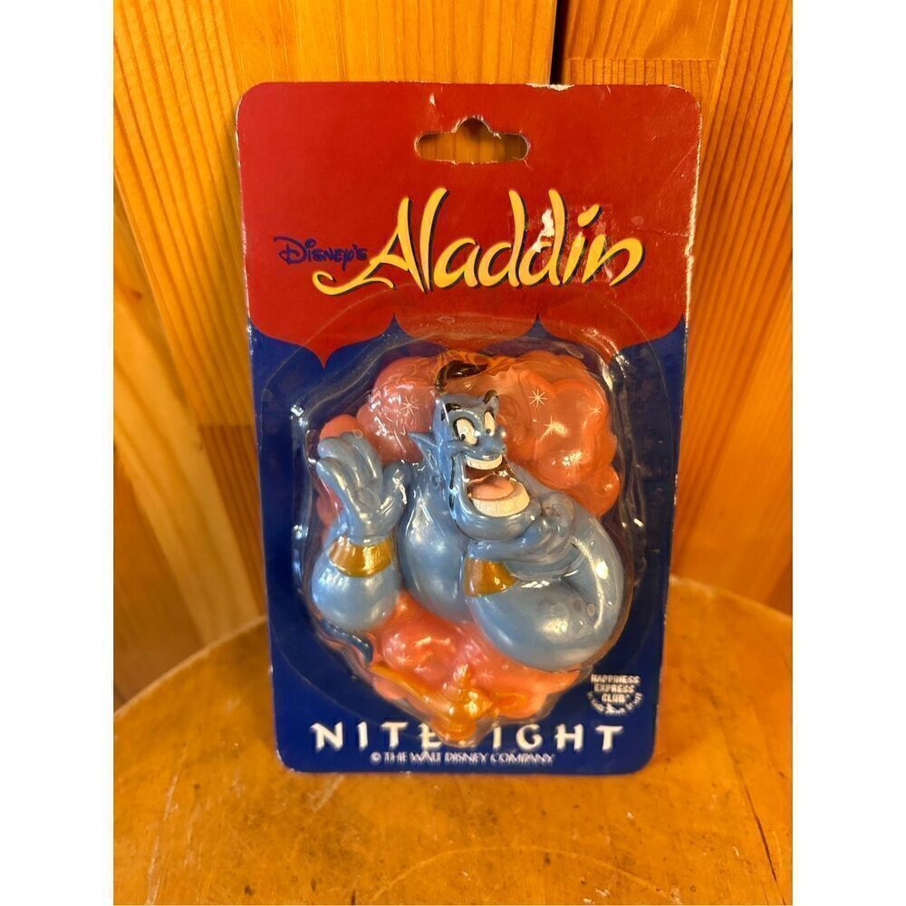 Original Vintage 1990 Disney Aladdin Genie Wall Plug Night Light Sealed (3965)
